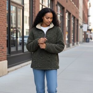 Live Oak Brand Charcoal Fleece Pullover with‎ Zipper